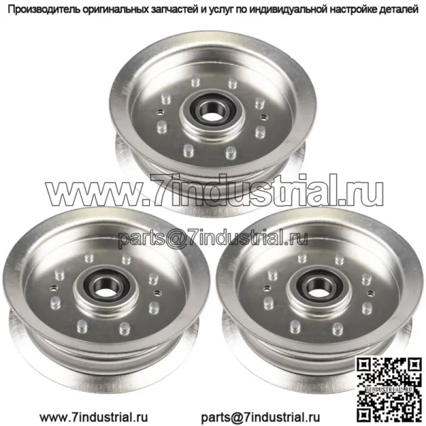Комплект плоских натяжных шкивов для John Deere L120 L130 L100 L110 L118 L111 D140, 3 шт. - Image 2