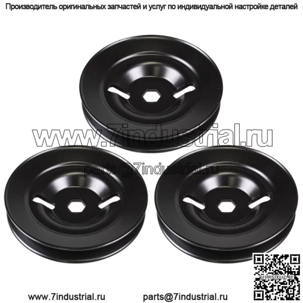 Комплект шкивов шпинделя деки для John Deere L120 L130 LA130 LA140 145 155C, 3 шт. - Image 2