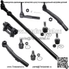Комплект передней подвески 4WD из 9 предметов для Ford F-250 F-350 Super Duty 05-16 4 шаровых шарнира 2 внешние рулевые тяги 1 внешняя рулевая тяга на рычаге Pitman 1 регулировочная втулка 1 замена центральной тяги