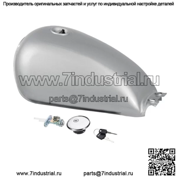 Топливный бак мотоцикла Универсальный ретро-модифицированный топливный бак Prince GN125 с крышкой топливного бака, масляным переключателем
