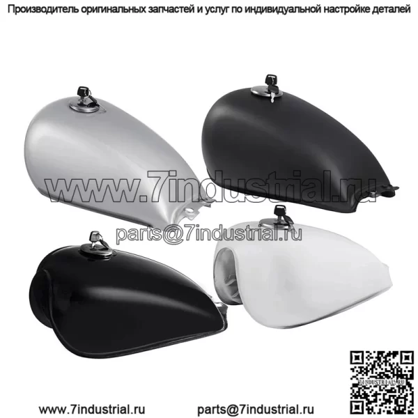 Топливный бак мотоцикла Универсальный ретро-модифицированный топливный бак Prince GN125 с крышкой топливного бака, масляным переключателем - Image 2