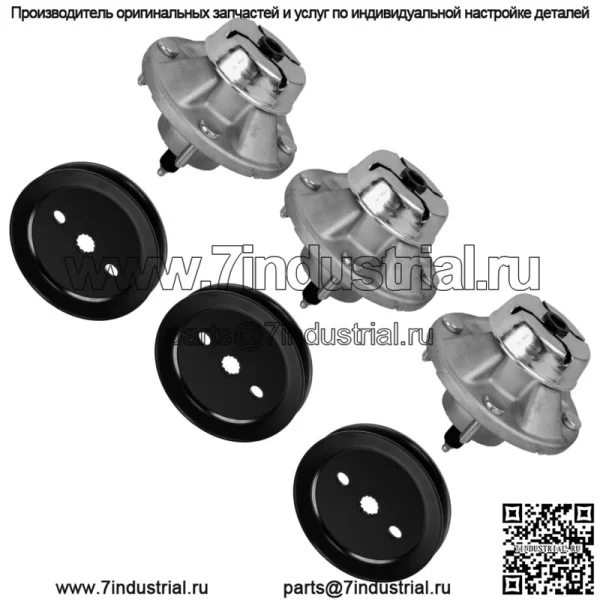 3 шпинделя в сборе со шкивом 48 дюймов для John Deere LX289 X320 X324 X340/AM144377 - Image 5