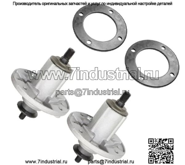 2 шпинделя в сборе с кольцами для косилок John Deere X300 X300R X304 Z225 Z245 Ez