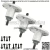 3 шпинделя в сборе с болтом для John Deere D170 G110 LA175 Gy21099