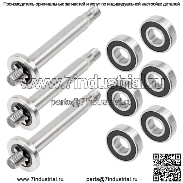 Вал шпинделя с 3 подшипниками подходит для Cub Cadet MTD 7381186A 7381186 75306348 738-1186