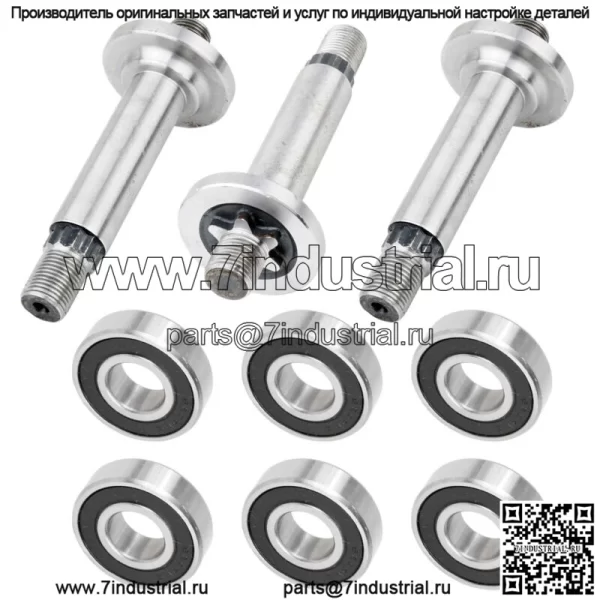 Вал в сборе с 3 шпинделями и подшипником для MTD Cub Cadet 738-0976 7380976