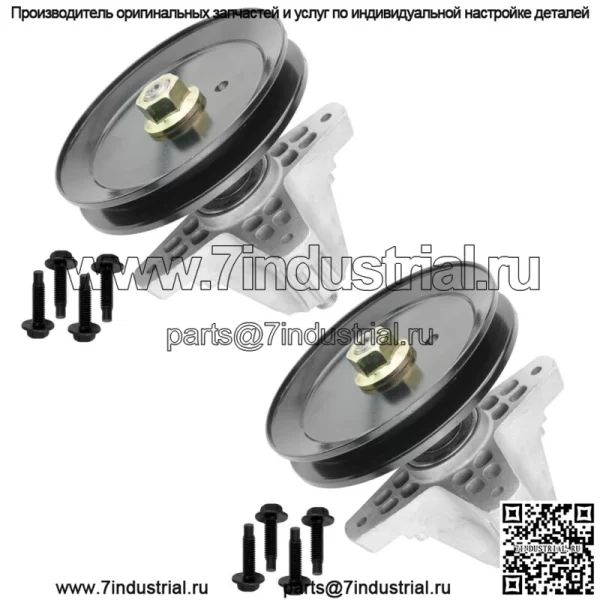 2 шпинделя в сборе с болтом шкива для MTD T1000 T1200 T1300 T1400 T1800 M1642