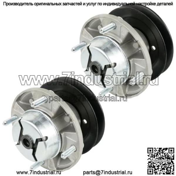 2 шпинделя в сборе с болтом шкива для John Deere Am126418