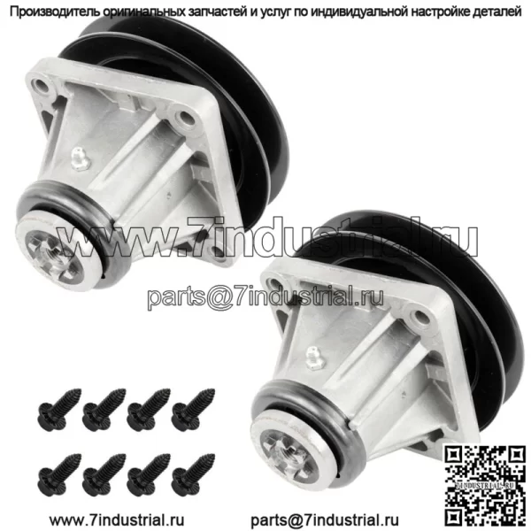 2 шпинделя в сборе с болтом шкива для MTD 618-0111 618-0116 918-0116 918-0111