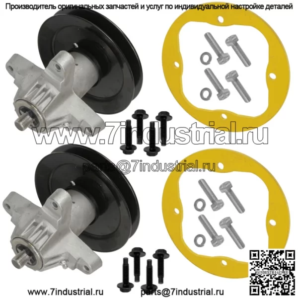 2 шпинделя в сборе с кольцом палубы для MTD 918-04456B 918-04456 918-04461A 618-00456A