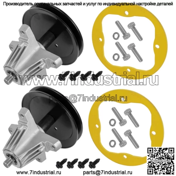 2 шпинделя в сборе с кольцом палубы для MTD Husqvarna 918-06989 91806989 618-06989