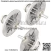 3 шпинделя в сборе подходят для Toro TimeCutter ZX440 ZD380 88-4510 80-4341, длинный вал