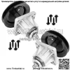 2 шпинделя в сборе с болтом для Cub Cadet 618-0660B 918-0660B 918-0625 618-0625
