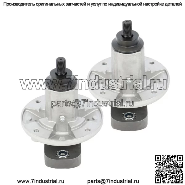 Комплект из 2 шпинделей в сборе с гайкой шкива для John Deere L118 L120 L130ping