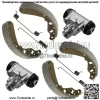 2 передних тормозных цилиндра л/прав с колодками для Kawasaki Mule 600 KAF400B 2005-2009 гг.