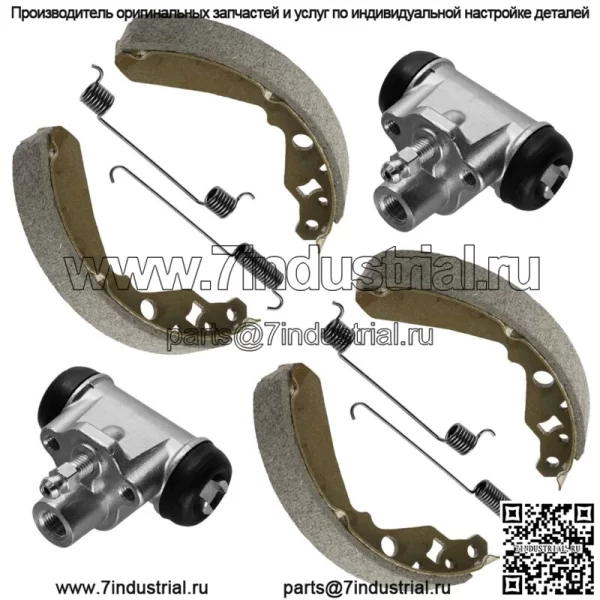 2 передних тормозных цилиндра л/прав с колодками для Kawasaki Mule 600 KAF400B 2005-2009 гг.