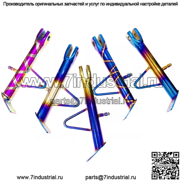 Мотоцикл модифицированный боковой штатив из нержавеющей стали 304, электрический мотоциклетный скутер, боковая опора из обожженного титана с пружинным боковым штативом - Image 2