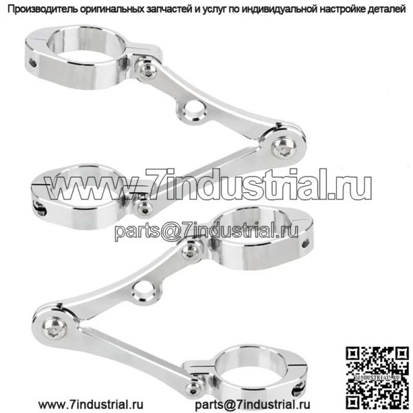 Мотоциклетный модифицированный кронштейн для фар, полностью черный, 39-41 мм, мотоциклетная фара, установка приспособления с ЧПУ, регулируемая - Image 4