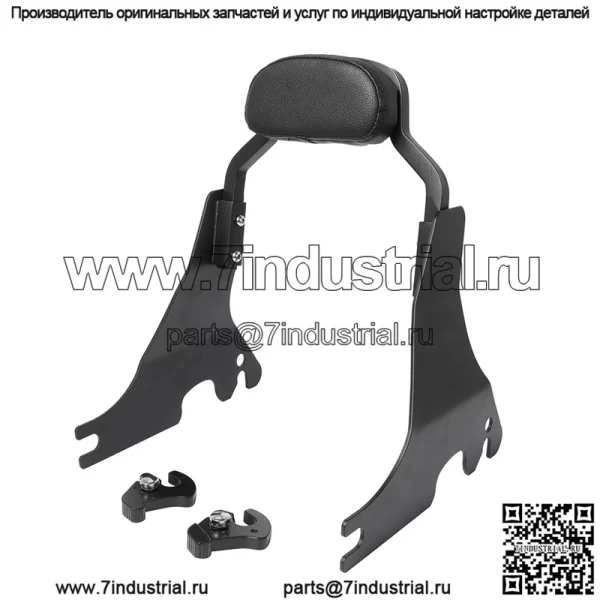 Для мотоцикла Sportster XL 883 1200 короткая черная спинка 2004-2017 гг.