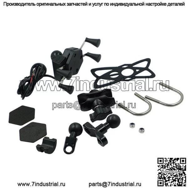 Кронштейн для мобильного телефона на мотоцикле, зарядка через USB, 12 В, кронштейн для навигации, кронштейн для электромобиля, велосипеда, X-типа, кронштейн для мобильного телефона - Image 2