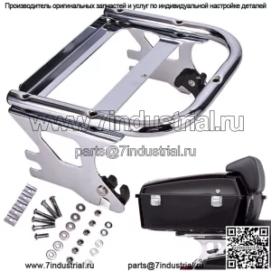 Для 97-08 Tour Pack Harley Touring Крепление на багажник, двухместная стойка Chrome Tour Pak Pack