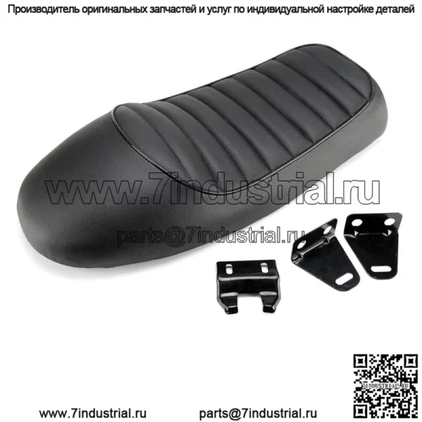 Черное горбатое сиденье Cafe Racer, винтажное седло с подушкой для Honda CB CL Yamaha SR