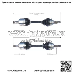 Парный комплект из 2 передних валов привода CV в сборе для Lexus GX470 Toyota 4Runner 4WD (Для: Toyota)