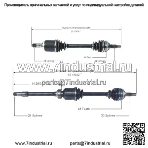 Комплект из 2 передних валов CV для Lexus ES300 Toyota Camry Avalon Sienna (для: Toyota)