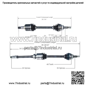 Для Toyota Avalon FWD 2005-2007 3.5L V6 пара переднего вала CV (для: Toyota)