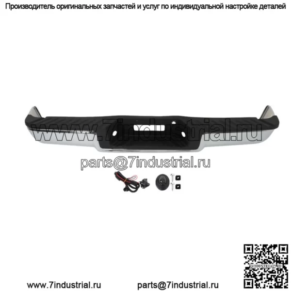 Для Ford F-150 Fleet Side 2004-06 гг. Стальной хромированный задний подножный бампер без отверстий для датчиков