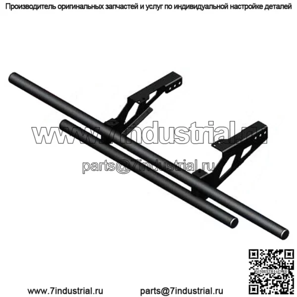 Двойной трубчатый задний бампер, черный Polaris Ranger XP 1000 & Crew 2019-2023 (для: Polaris)