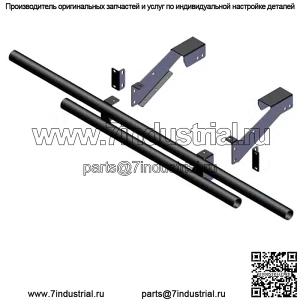 Двойной задний бампер, черный, Polaris Ranger, полный размер 101835 (для: Polaris)