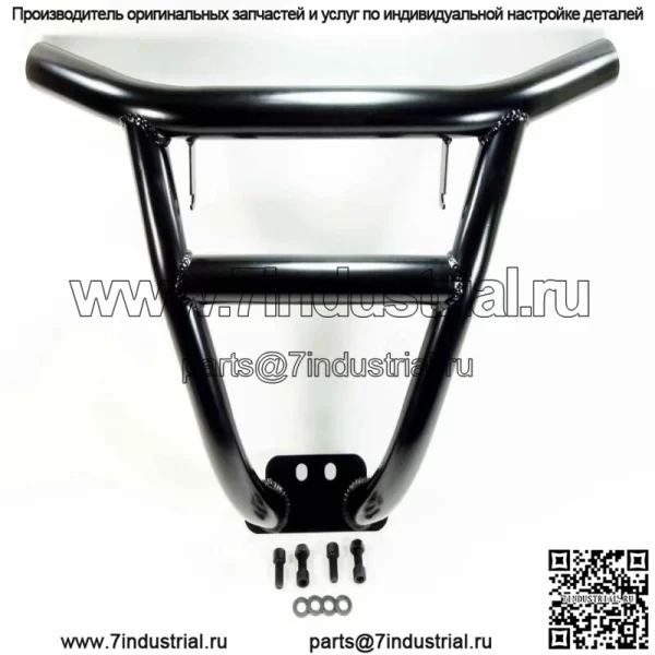 Бампер передний стальной черный с дефектами Polaris RZR XP1000 XP4 RS1 Turbo 2019+ - Image 5