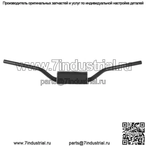 Черный RC / OEM изогнутый руль - 1-1/8" с накладкой 604-01-BK