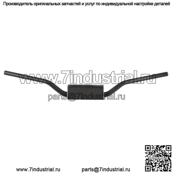 Черный RC / OEM изогнутый руль - 1-1/8" с накладкой 604-01-BK