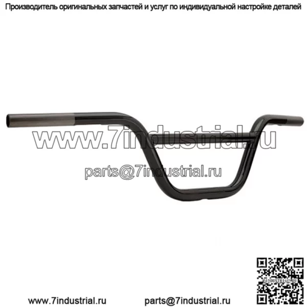 Руль - низкий черный, диаметр 1,00 дюйма (с прорезями B12-6020B)