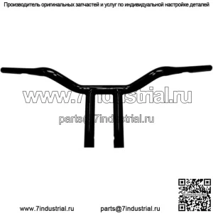 Руль 1 1/4 дюйма с 10-дюймовыми встроенными подставками LA-7333-02B