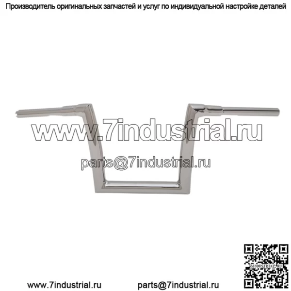 Руль полосовой 1 1/2", подъем 10", хром 0601-4880