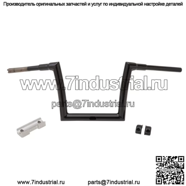 Руль Touring Strip 1-1/2", подъем 10", глянцево-черный 0601-5198