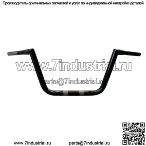 Руль Big Twin Peaks 1 1/4", черный, подъем 10 дюймов, LA-7362-10B