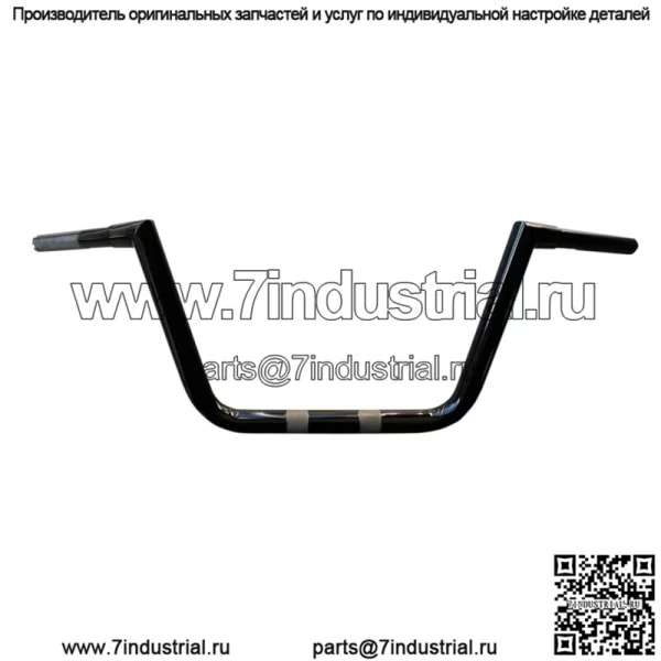 Руль Big Twin Peaks 1 1/4", черный, подъем 10 дюймов, LA-7362-10B