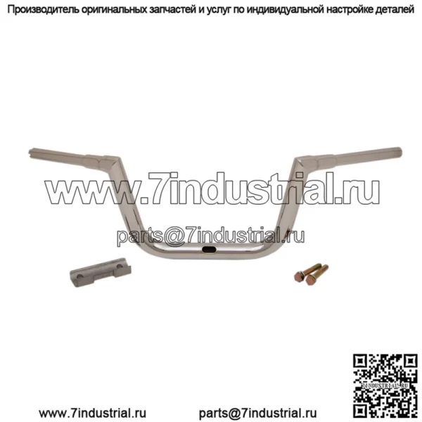 Руль Grande Twin Peaks 1 1/2", хром, подъем 10 дюймов, LA-7313-61