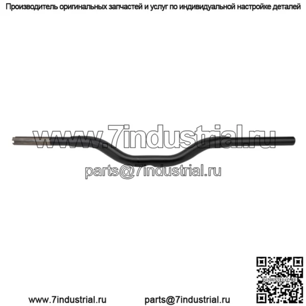 Руль 1 1/4" плоский черный LA-7335-XXTM