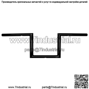 Узкие рули Old School 1" 6" черные LA-7380-06B