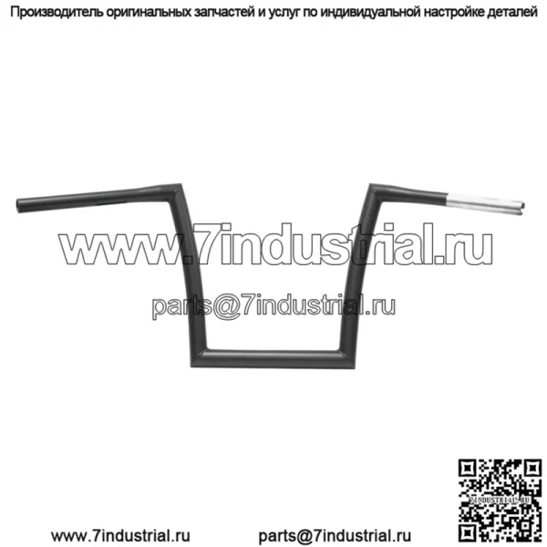 Руль полосовой 1 1/4" 14" плоский черный 0601-3134