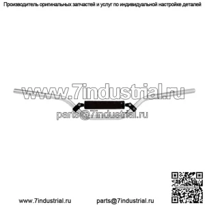 Руль 7/8'' для Offroad Silver 73501SI04254