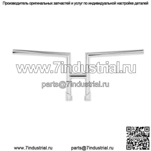 Руль 1" с прорезями, хром 6202-1056