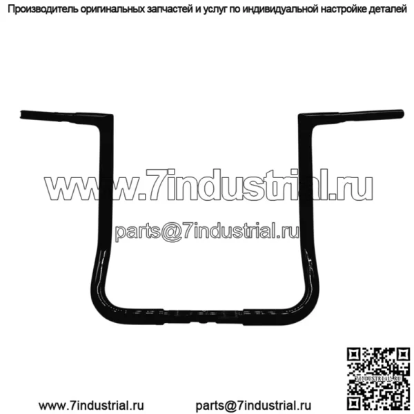 Вкл. 1-1/4" EZ Install Flat Top Handlebar 16" Black 705016B