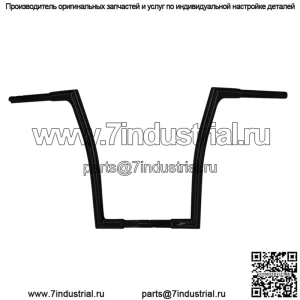 Вкл. 1-1/4" EZ Install Flat Top Handlebar 16" Black 707016B
