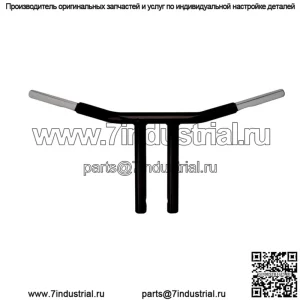 Wild 1 1 1/4 дюйма. Chubby Psycho руль 10 дюймов. Chopper T-Bar - черный WO563B